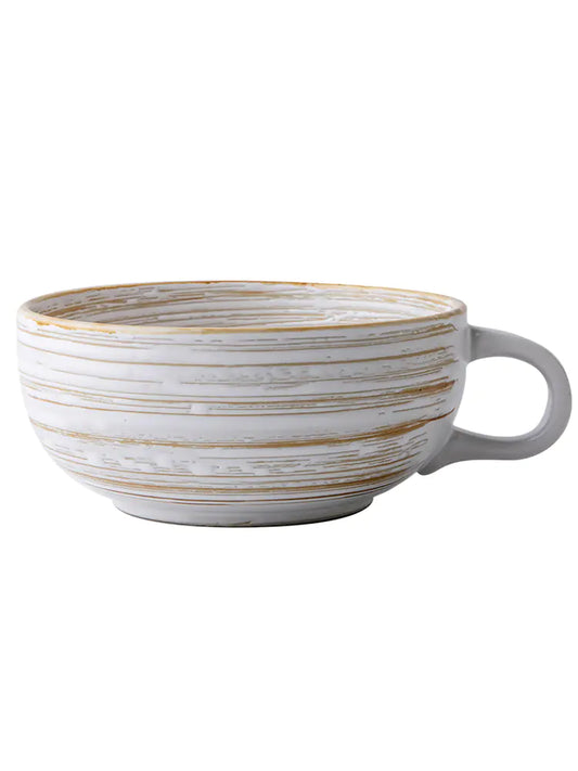 Large Retro Hand-Painted Ceramic Mug